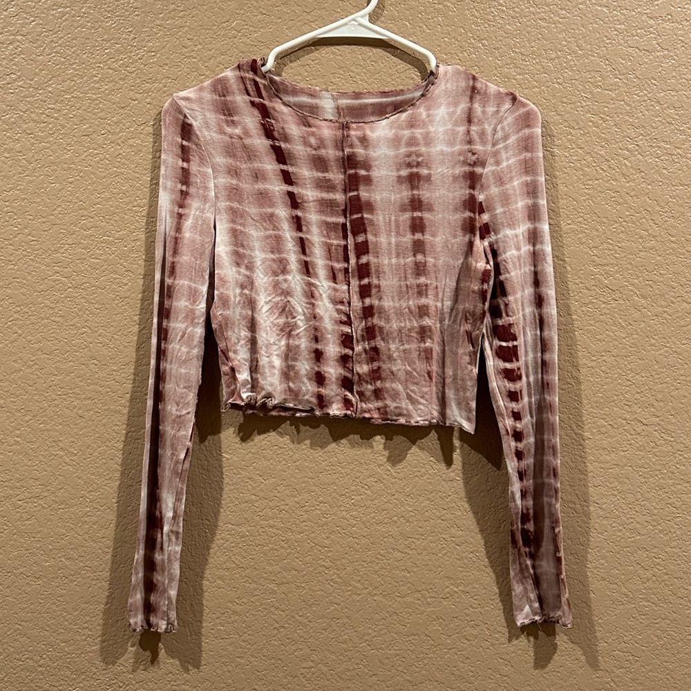 Tie-dye patchwork crop top